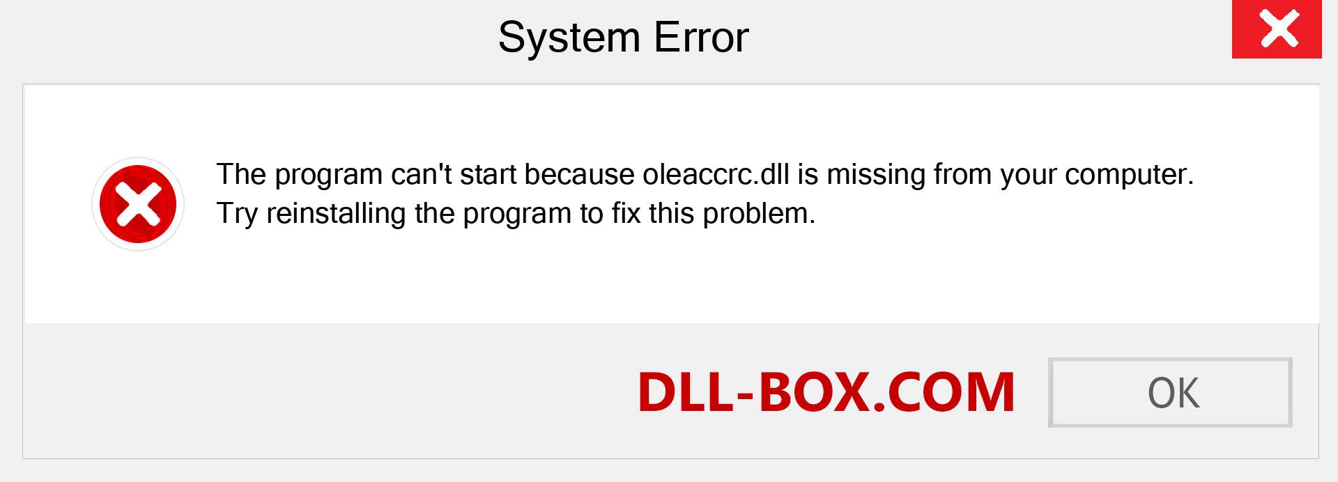  oleaccrc.dll file is missing?. Download for Windows 7, 8, 10 - Fix  oleaccrc dll Missing Error on Windows, photos, images
